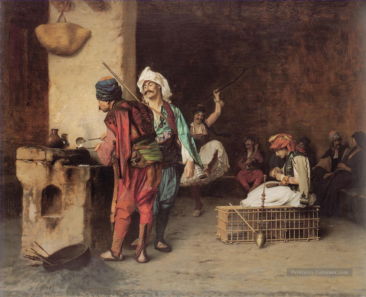 Un café au Caire grec orientaliste orientalisme Jean Léon Gérôme Peintures à l'huile